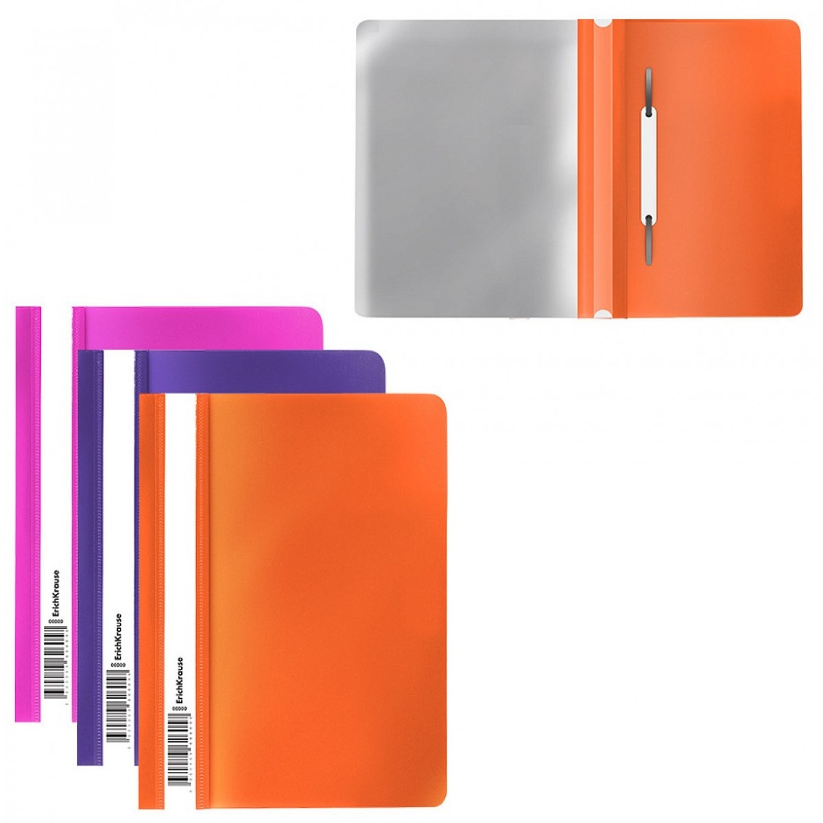 Папка-скоросшиватель пластиковая ErichKrause Matt Caribbean Sunset, A5+, 0.12мм/0.18мм, ассорти
