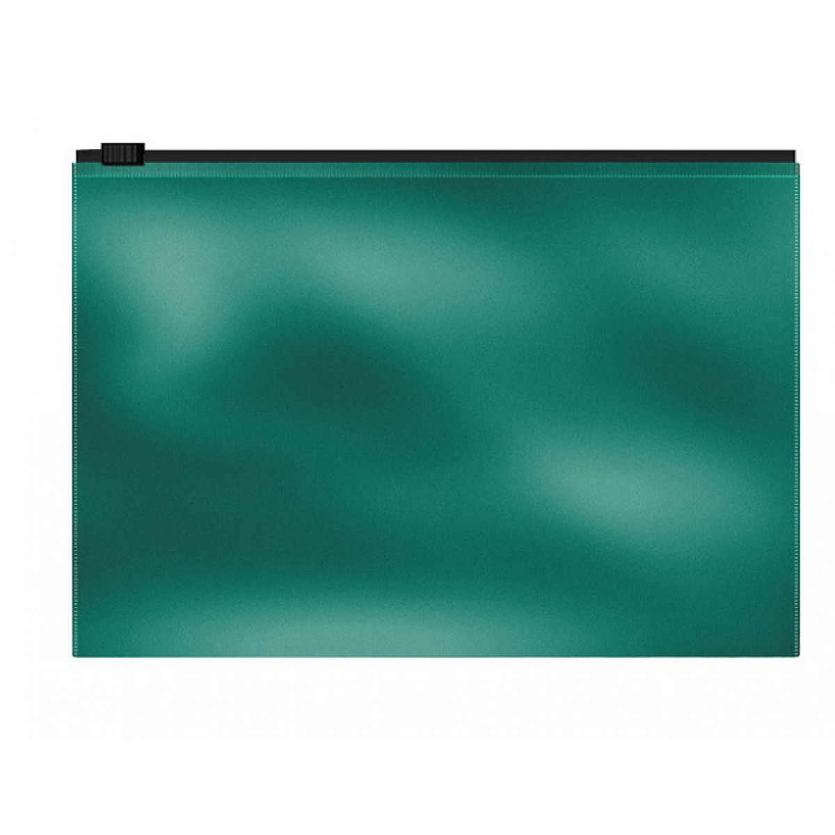 Папка-конверт на молнии Zip пластиковый ErichKrause® Glossy Ice Metallic, B5,непрозрачный, бирюзовый