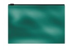 Папка-конверт на молнии Zip пластиковый ErichKrause® Glossy Ice Metallic, B5,непрозрачный, бирюзовый
