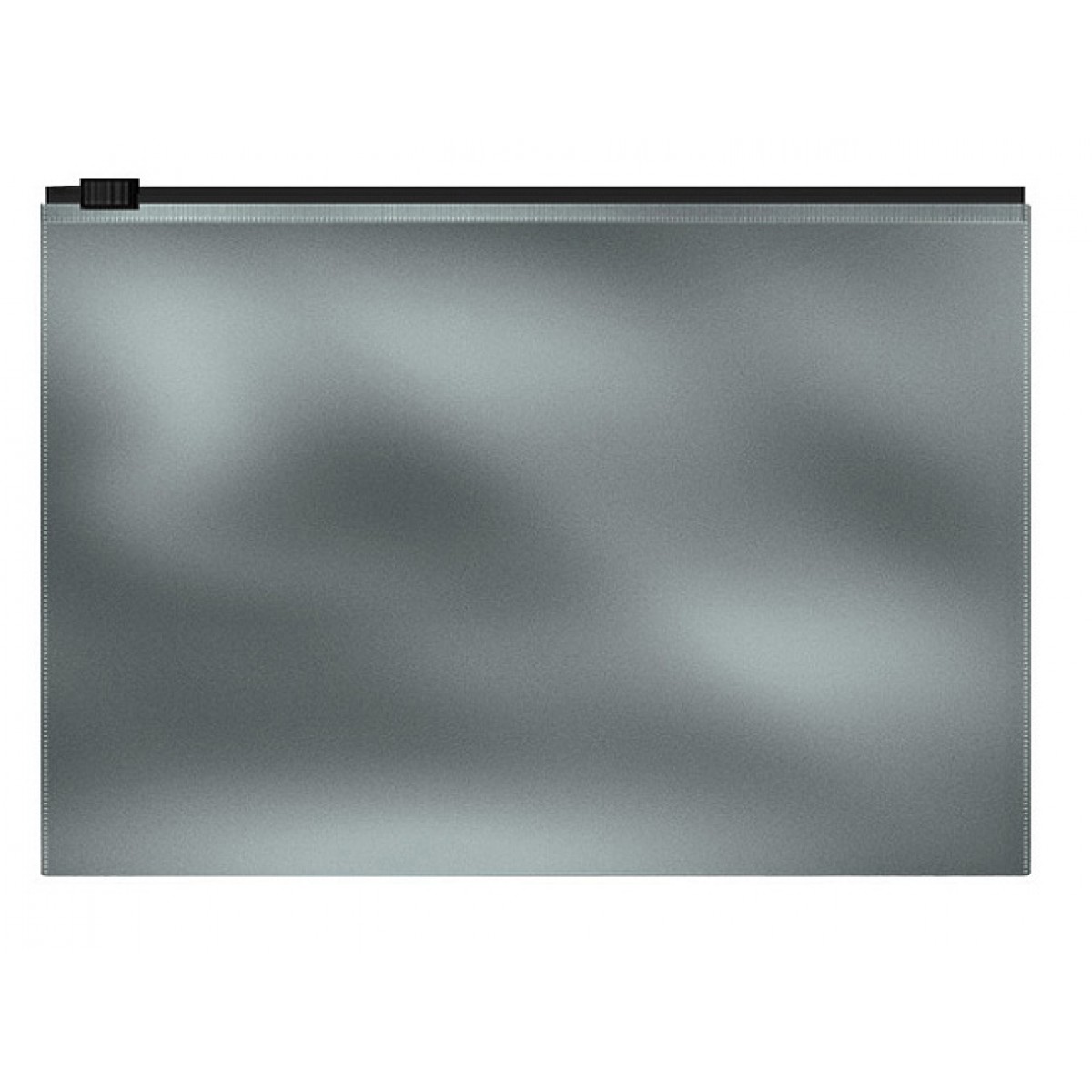 Папка-конверт на молнии Zip пластиковый ErichKrause® Glossy Ice Metallic, B5, непрозрачный, серебрян