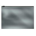 Папка-конверт на молнии Zip пластиковый ErichKrause® Glossy Ice Metallic, B5, непрозрачный, серебрян