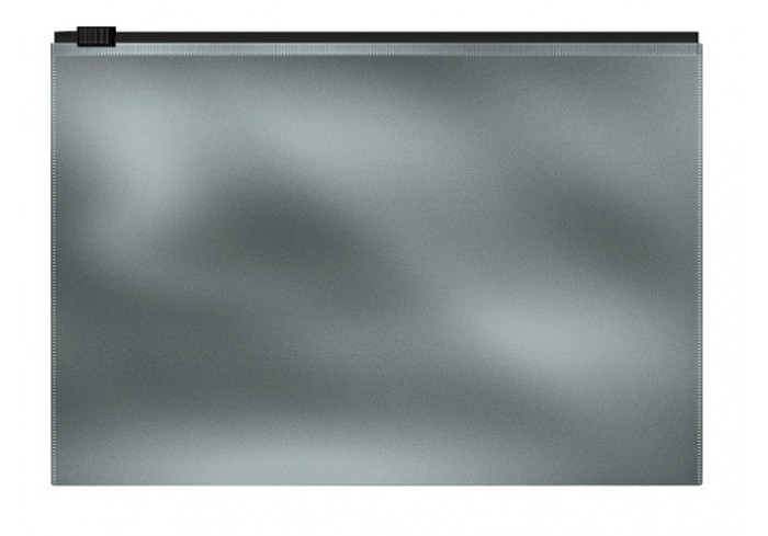 Папка-конверт на молнии Zip пластиковый ErichKrause® Glossy Ice Metallic, B5, непрозрачный, серебрян