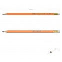 Чернографитный карандаш пластиковый ErichKrause Standard triangle 101 Orange, трехгранный, с ластико