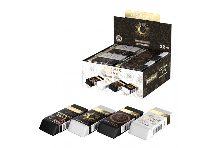 Ластик ErichKrause Magic Sky из термопластичной резины ТПР, Размер 60 х 25 х 10 мм.
