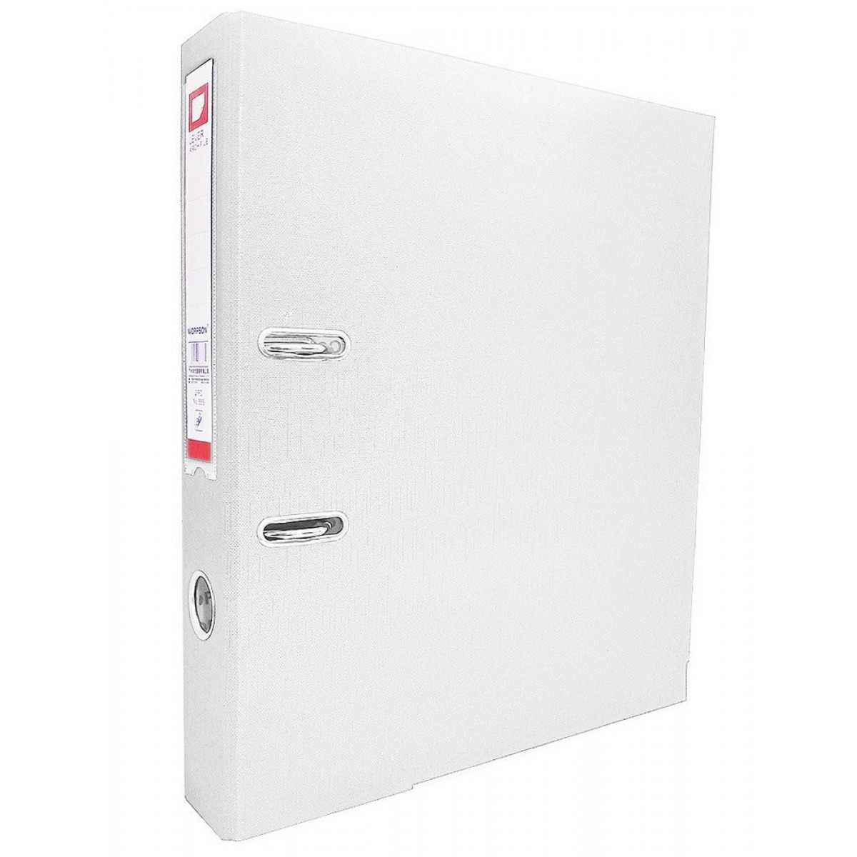Папка-регистратор 75 мм, ПВХ, с метал, уголком WORPSON, белая