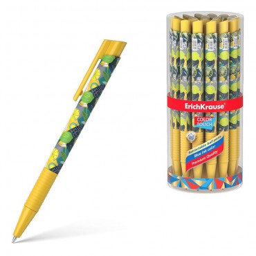 Ручка шарик.автомат.с резин.хватом ErichKrause ColorTouch Matic&Grip Lime 0.7, 0,35мм, цвет чернил с