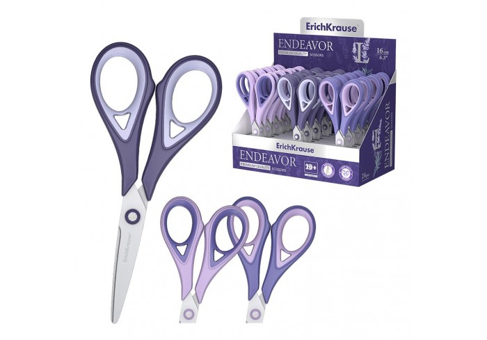 Ножницы ErichKrause Endeavor Lavender, 16 см, ассорти