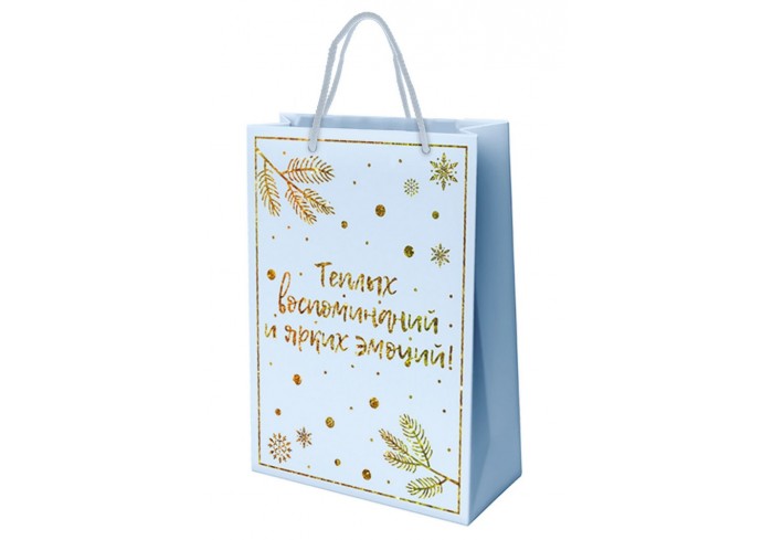 Пакет подарочный (1 шт.) новогодний, 33x13x45 см, 