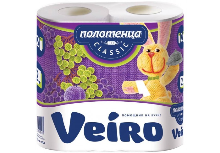 Полотенца бумажные в рулонах Veiro 