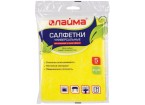 Салфетки ВИСКОЗНЫЕ универсальные MEGA, 30х38 см, КОМПЛЕКТ 5 шт., 90 г/м2, желтые, LAIMA, К4083, 6015