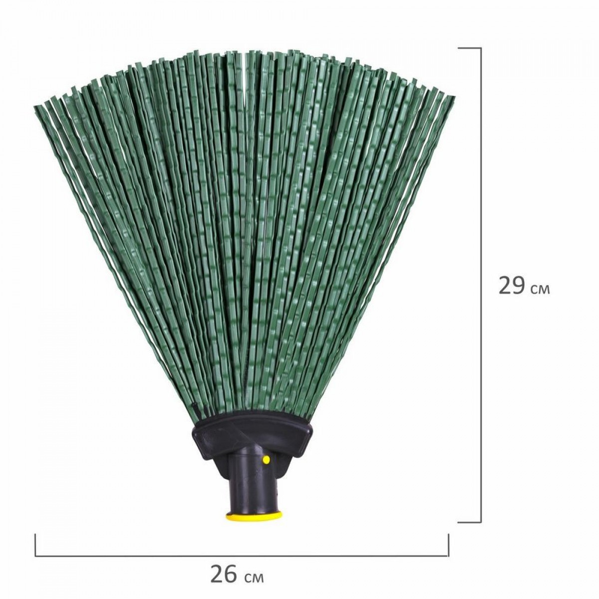 Метла синтетическая веерная 29х26 см, без черенка, крепление еврорезьба, №2, LAIMA EXPERT,