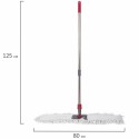 Швабра-рамка 80 см, телескопический черенок из нержавеющей стали 125 см, МОП хлопок, LAIMA,