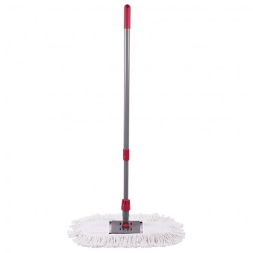 Швабра-рамка 40 см, телескопический черенок из нержавеющей стали 125 см, МОП хлопок, LAIMA,