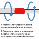 Пипидастр (сметка-метелка) для уборки пыли, метелка 30 см, рукоятка 80-160 см, оранжевый, LAIMA,