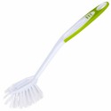 Щетка для мытья посуды ЛЮБАША, 25 см, пластик, ручка с ПВХ-покрытием,