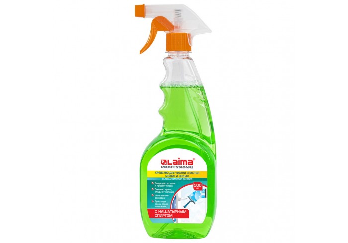 Средство для мытья стекол и зеркал с нашатырным спиртом 500 мл, LAIMA PROFESSIONAL, распылитель