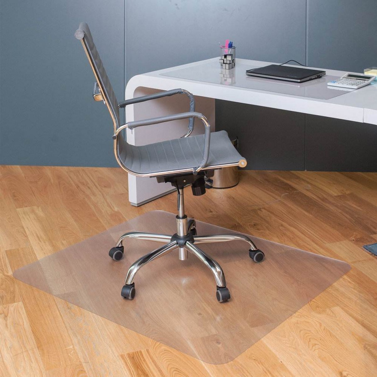 Коврик защитный напольный BRABIX, поликарбонат, 90х120 см, шагрень, толщина 1,8 мм,