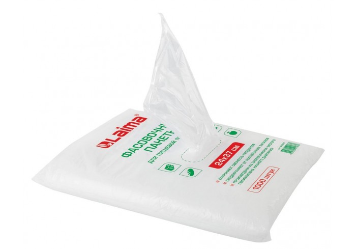 Пакеты фасовочные 24х37 см, КОМПЛЕКТ 1000 шт., ПНД, 7 мкм, евроупаковка, LAIMA,