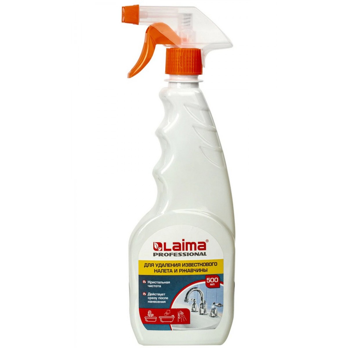 Средство для удаления известкового налета и ржавчины 500 мл,дозатор-распылитель, LAIMA