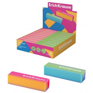 Ластик ErichKrause Spectrum супермягкий, из ЭКО-ПВХ,  Размер 60 х 15 х 15 мм.