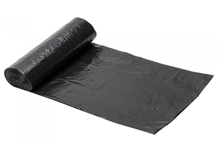 Мешки для мусора 60 л, черные, в рулоне 20 шт., ПНД 8 мкм, 58х65 см, ЛЮБАША