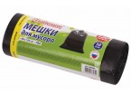 Мешки для мусора 120 л, черные, в рулоне 10 шт., ПВД 25 мкм, 68х105 см, ЛЮБАША,