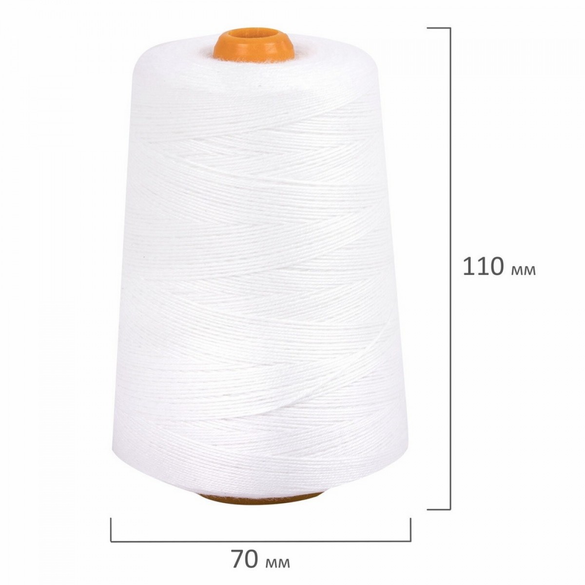 Нить лавсановая для прошивки, БЕЛАЯ диаметр 1 мм, 1000 м, ЛШ 210, BRAUBERG ORIGINAL,