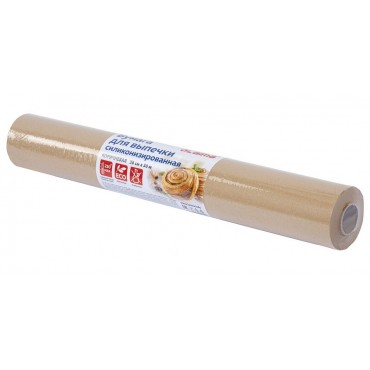 Бумага для выпечки силиконизированная, пергамент 38 см х 50 м, цвет коричневый, LAIMA, CH