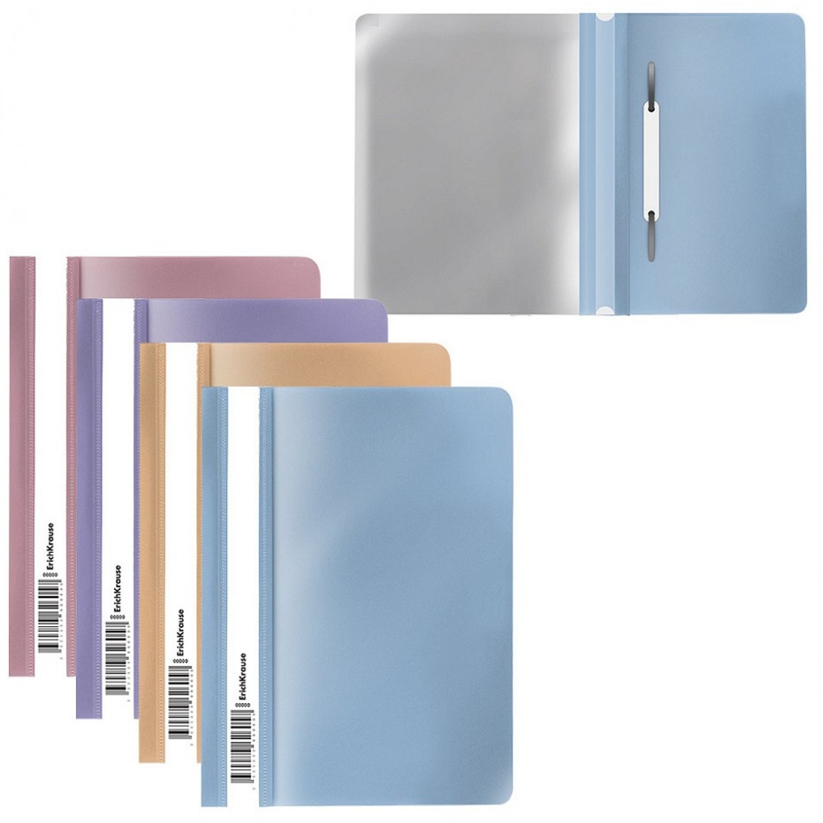 Папка-скоросшиватель пластиковая ErichKrause Matt Manga, A5+, 0.12мм/0.18мм, ассорти