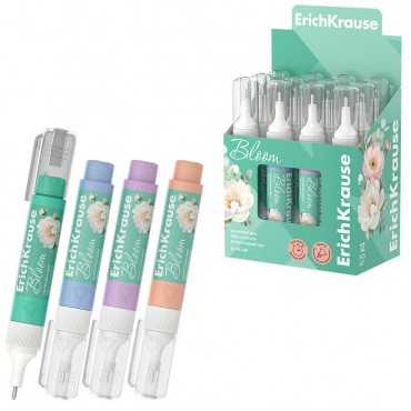 Ручка-корректор ErichKrause Pastel Bloom, 4мл , метал.наконечник