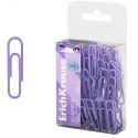 Скрепки металлические с виниловым покрытием ErichKrause Manga, 28мм, лиловый (в пэт-боксе по 100 шт.