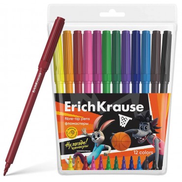 Фломастеры ErichKrause Ну, Погоди! Каникулы, 12 цветов