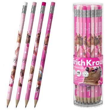 Карандаш чернографитный пластиковый с ластиком ERICH KRAUSE 