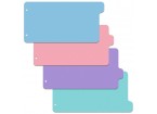 Набор из 4-х разделителей пластиковых ErichKrause Diagonal Pastel, ассорти, Размер-240х120мм, 0.6мм