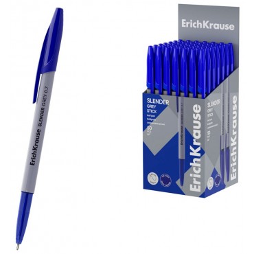 Ручка шариковая, цвет чернил синий ErichKrause Slender® Пепел  0.7мм, Super Glide Technology