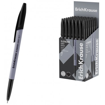 Ручка шариковая, цвет чернил чёрный, ErichKrause Slender® Пепел  0.7мм, Super Glide Technology