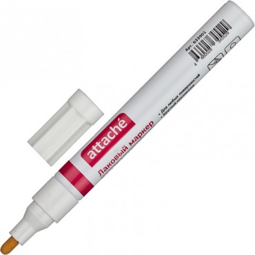 Маркер лаковый paint (лак) Attache 4 мм белый