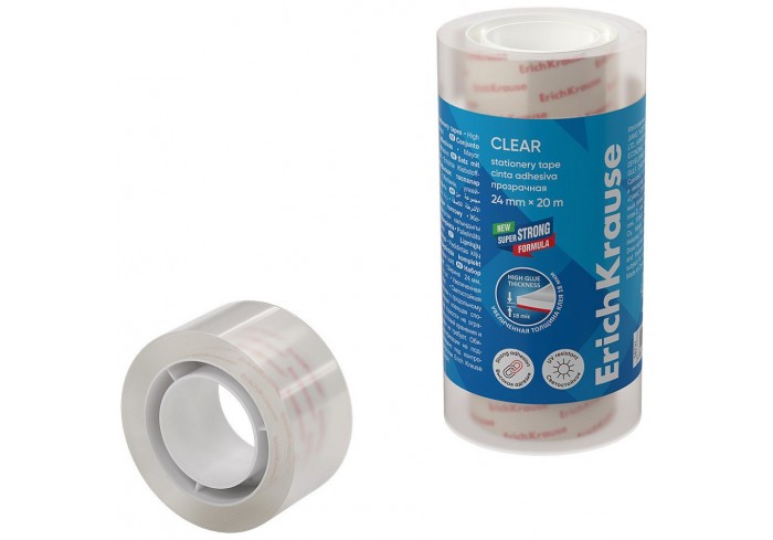 Клейкая лента ErichKrause Clear, 24ммх20м, прозрачный