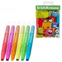 Мелки гелевые ErichKrause Jolly Friends Neon, 6 цветов, экстрамягкие, выкручивающийся корпус
