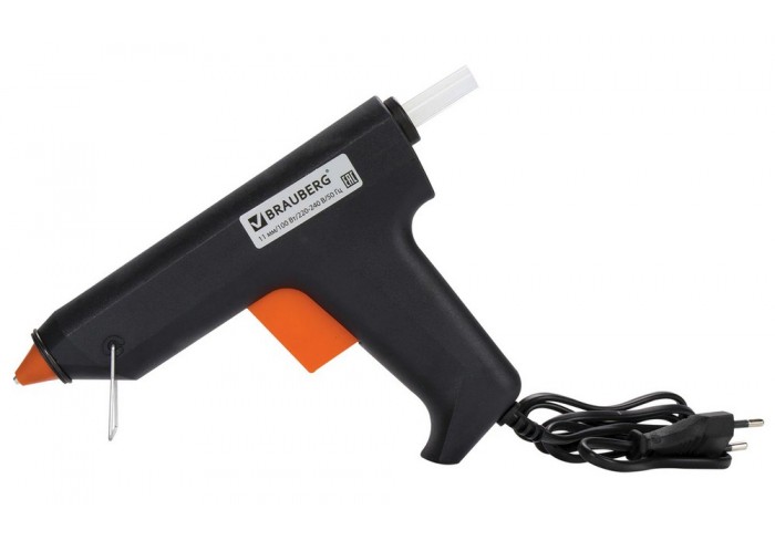 Клеевой пистолет, 100 Вт, для стержня 11 мм, BRAUBERG