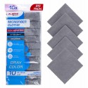 Салфетки из МИКРОФИБРЫ 30х30 см, GRAY, big pack, КОМПЛЕКТ 10 штук, 180 г/м2, LAIMA HOME,