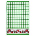 Салфетка из МИКРОФИБРЫ универсальная, 40х60 см, зеленая клетка, орнамент, 240 г/м2, BOOMHOUSE (БУМХА