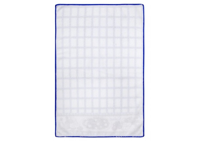 Салфетка из МИКРОФИБРЫ универсальная, 40х60 см, синяя клетка, орнамент, 240 г/м2, BOOMHOUSE (БУМХАУС