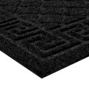Коврик придверный 40х60 см, ЧЕРНЫЙ, грязезащитный, 430 г/м2, фактурный рисунок ЧЕШУЙКИ, ЛЮБАША,