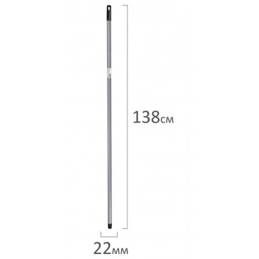 Черенок рукоятка для инвентаря 138 см, еврорезьба, металлопластик 0,35 мм, серый, BOOMHOUSE XL