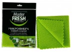 Салфетка из МИКРОФИБРЫ универсальная 30х30 см, зеленая, 250 г/м2, Master FRESH