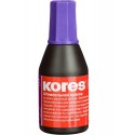 Краска штемпельная 28мл KORES фиолетовая, водно-масляная