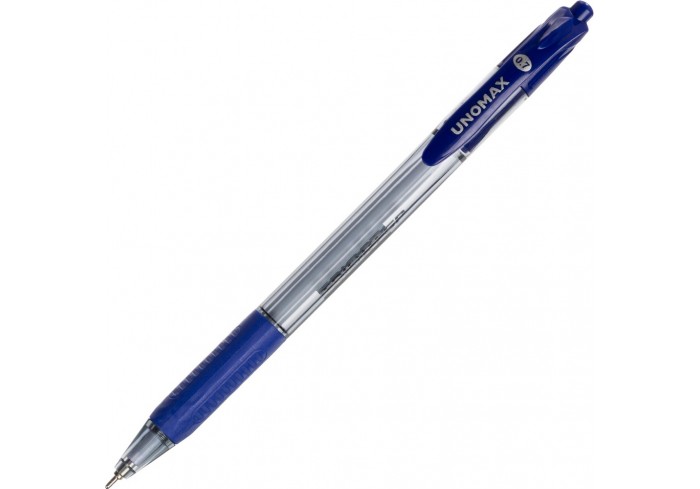 Ручка шариковая автомат. Unomax/Unimax GlideTrioRTGPSteelсин,масл,ман, ИНДИЯ