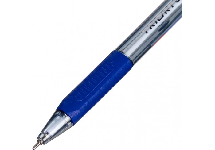 Ручка шариковая автомат. Unomax/Unimax GlideTrioRTGPSteelсин,масл,ман, ИНДИЯ