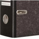 Папка-регистратор ATTACHE, формат A5,гориз,75мм, мрамор, черный, бум./бум.,карман на корешке